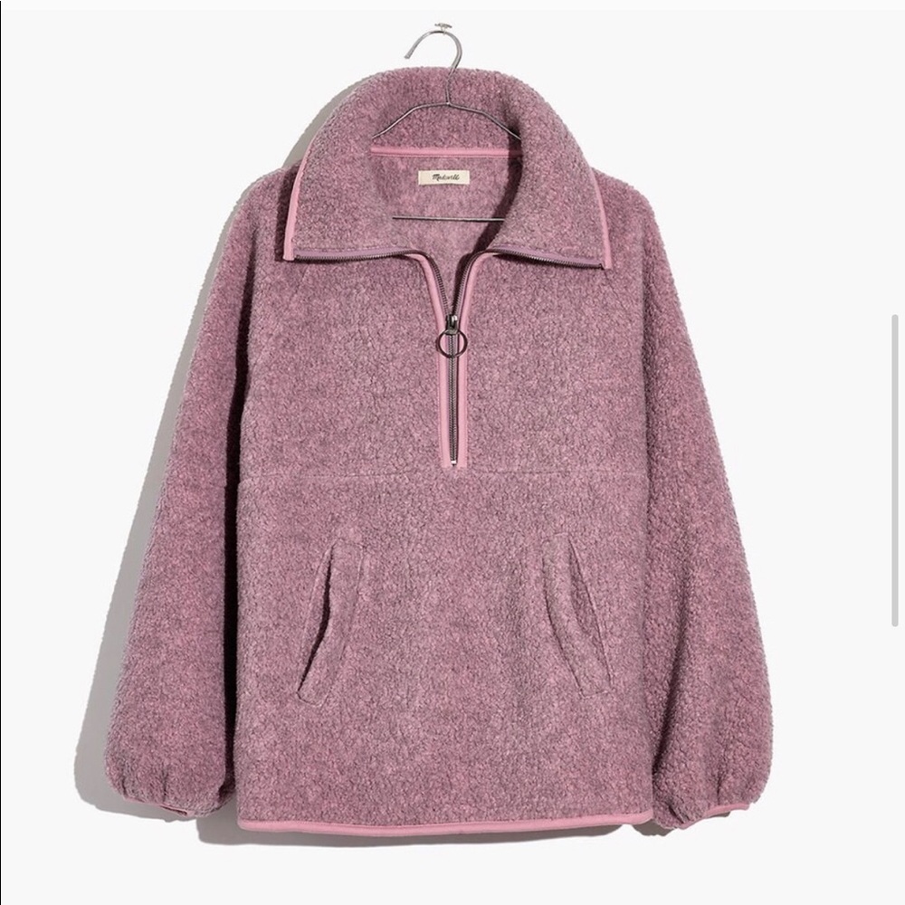 madewell polartec® fleece half-zip jacket